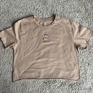 Organic Generation embroidered mushroom shirt , size L